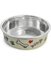 Миска для животных Triol Косточки металлическая на резинке