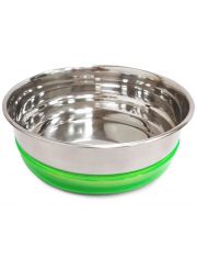 Миска для животных Triol металлическая с салатовой резинкой