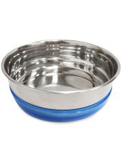 Миска для животных Triol металлическая с синей резинкой