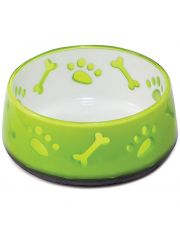 Миска для животных Triol Градиент пластиковая на резинке, утяжеленная, салатовая