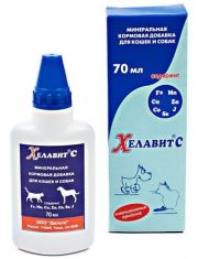Кормовая добавка для собак и кошек Хелавит минеральная, устраняет дефицит микроэлементов