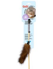 Удочка-дразнилка для кошек GoSi Норковый хвостик на веревке