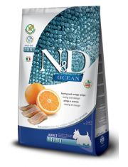 Сухой корм для собак Farmina N&D OCEAN Herring & Orange Adult Mini мини пород с сельдью и апельсином, беззерновой