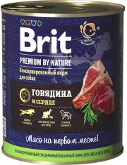 Консервы для собак Brit Premium By NatureГовядина с сердцем