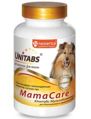 Витаминно-минеральный комплекс для собак Unitabs MamaCare беременных и кормящих, обеспечивает полноценное развитие потомства