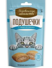 Подушечки для кошек Деревенские лакомства с пюре из лосося