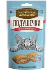 Подушечки для кошек Деревенские лакомства с пюре из говядины