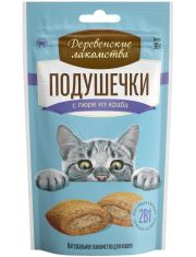 Подушечки для кошек Деревенские лакомства с пюре из краба