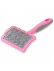 Пуходерка для кошек и собак Pet Line DeLight Rose пластик, мягкий корд