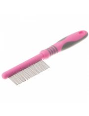 Расческа для кошек и собак Pet Line DeLight Rose c вращающимися длинными зубьями