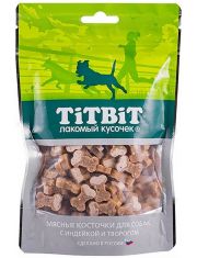 Лакомство для собак TiTBiT Косточки мясные с индейкой и творогом