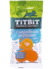 Лакомство для собак TiTBiT мелких пород Съедобная игрушка Косточка с индейкой Mini