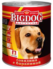 Консервы для собак BIGDOG Говядина с бараниной