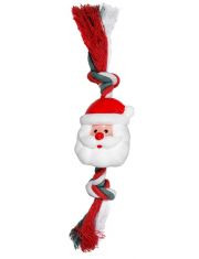 Игрушка для собак Triol New Year Дед Мороз с веревкой из винила и хлопка