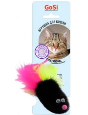 Игрушка для кошек GoSi Мышь из норки с хвостом из пера