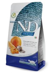 Сухой корм для кошек Farmina N&D OCEAN Herring, Pumpkin and Orange recipe с сельдью, тыквой и апельсином, беззерновой