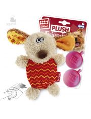 Игрушка для собак GiGwi Plush Friendz Собачка с двумя пищалками