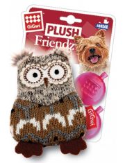 Игрушка для собак GiGwi Plush Friendz Сова с двумя пищалками