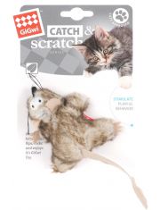 Игрушка для кошек GiGwi Catch & Scratch Eco Мышка с кошачьей мятой