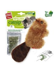 Игрушка для кошек GiGwi Refillable Catnip Бобер с кошачьей мятой