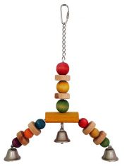 Игрушка для птиц Triol Бусинки из дерева с колокольчиками