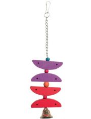 Игрушка для птиц Triol Бабочки подвеска из дерева с колокольчиком
