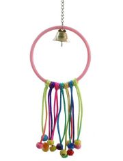 Игрушка для птиц Triol Веселый обруч с колокольчиком и подвесками