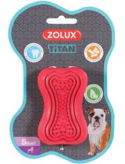 Игрушка для собак Zolux Titan Кость-кормушка из термопластичной резины, красная