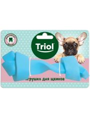 Игрушка для щенков Triol Puppy Кость узловая из термопластичной резины, голубая