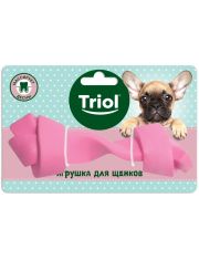 Игрушка для щенков Triol Puppy Кость узловая из термопластичной резины, розовая