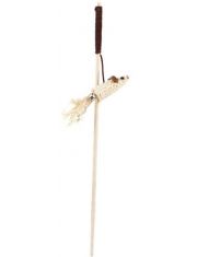 Удочка-дразнилка для кошек Triol Мышонок из кукурузы и дерева