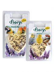 Минеральный камень для птиц Fiory Hearty био-камень с лавандой в форме сердца