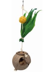 Гнездо для птиц Trixie из кокоса на сизалевой веревке