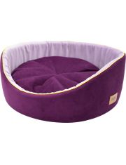 Лежанка для животных Zooexpress Ампир круглая, лиловый/баклажан
