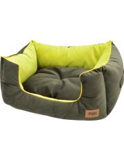 Лежанка пухлик для животных Zooexpress Ампир оливковый/зеленый