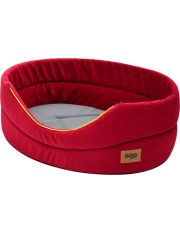 Лежанка для животных Zooexpress Ампир серая/бордовая