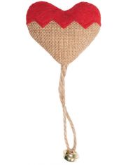 Игрушка для кошек Triol Natural Сердечко Кантри с бубенчиком из джута с кошачьей мятой