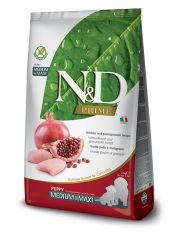 Сухой корм для щенков Farmina N&D PRIME Chicken & Pomegranate Puppy Medium & Maxi средних и крупных пород с курицей и гранатом, беззерновой