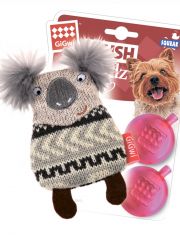 Игрушка для собак GiGwi Plush Friendz Коала с двумя сменными пищалками