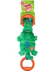 Игрушка для собак GiGwi Iron Grip Крокодил на веревке с пищалкой