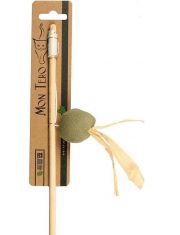 Удочка-дразнилка для кошек Mon Tero Шарик с кошачьей мятой, зеленый