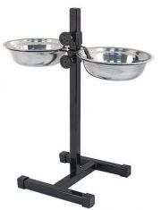 Кормушка для собак Дарэлл Eco регулируемая, черная