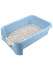 Туалет для собак Triol с сеткой, прямоугольный, голубой