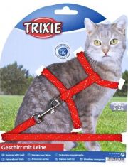Шлейка для кошек Trixie с поводком и отражателем