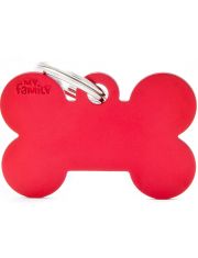 Адресник "Косточка" красный