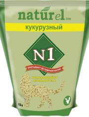Наполнитель для кошачьего туалета Барсик №1 Naturel Кукурузный комкующийся