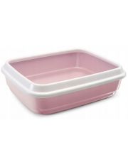 Туалет для кошек IMAC Jerry с бортом, пепельно-розовый