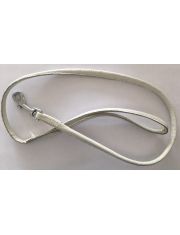 Водилка для собак Onega круглая из натуральной мягкой кожи O4мм*80см, стальной карабин