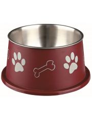 Миска для собак Trixie длинноухих пород, стальная с пластиковым покрытием