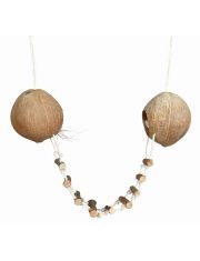 Игрушка для грызунов Trixie Два кокосовых домика с мостиком